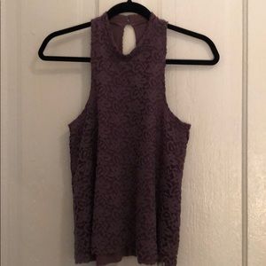 Lace mockneck cami